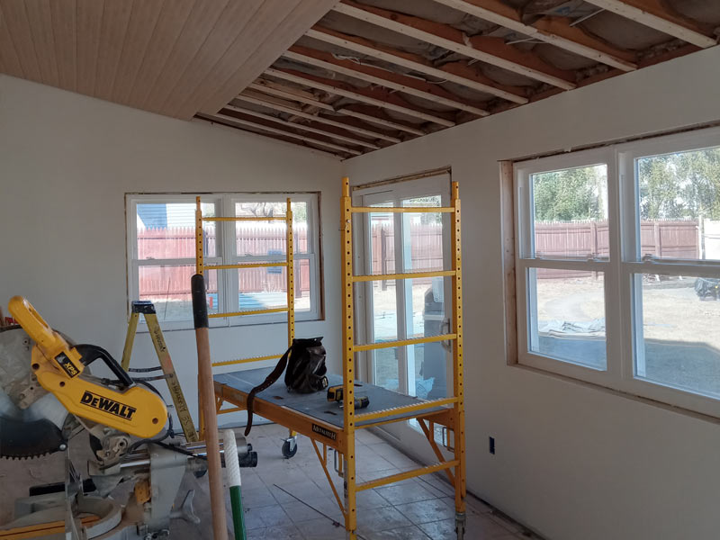 Drywall and Bamboo ceiling Drywall and Bamboo ceiling
