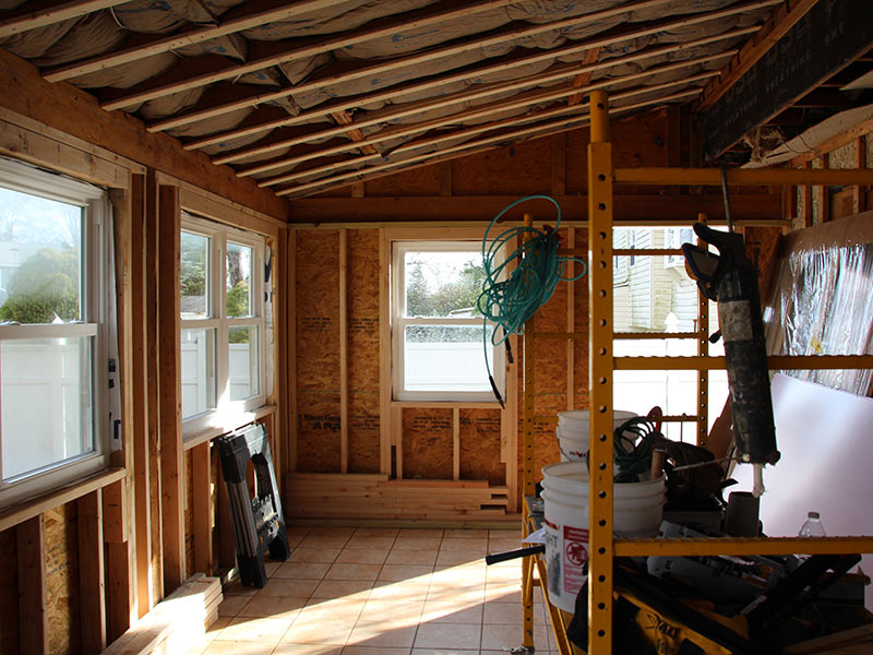 Sunroom new framing Sunroom new framing